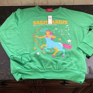 BNWT MIDNIGHT RIDER FOR ANTHROPOLOGIE CAROLITA SAGITTARIUS ZODIAC SWEATSHIRT